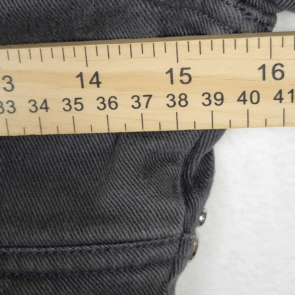 Vintage‎ Limited Too Girls 12 Gray Denim Bolero Shrug Angel Wings Y2K McBling